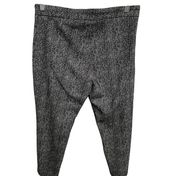 Nanette Lepore Herringbone Pattern Cropped Pants 14 Modern Office Minimalist - Picture 2 of 9